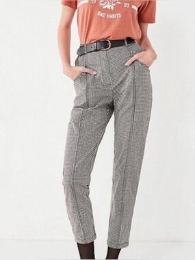 Urban outfitters grey plaid gingham trousers xl